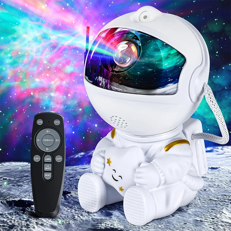 Astronaut Galaxy Star Projector, Night Light White Holding Star, Stars Projectors Lamp for Kids Bedroom, Space Decor & Gift