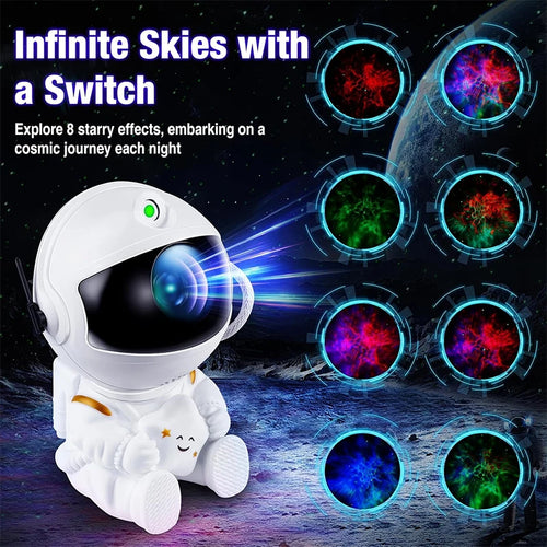 Astronaut Galaxy Star Projector, Night Light White Holding Star, Stars Projectors Lamp for Kids Bedroom, Space Decor & Gift